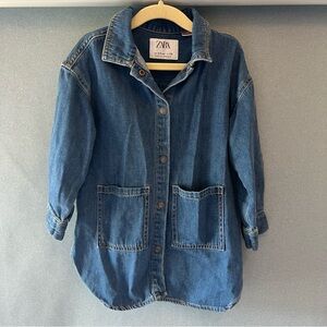 Zara kids Classic Blue Jean shacket